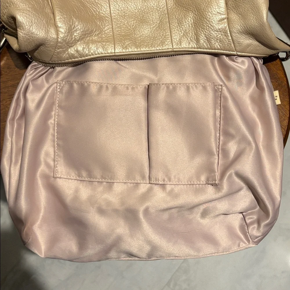 Coach Kristen 16808 metallic pearl leather Shoulder bag Satchel Crossbody EUC